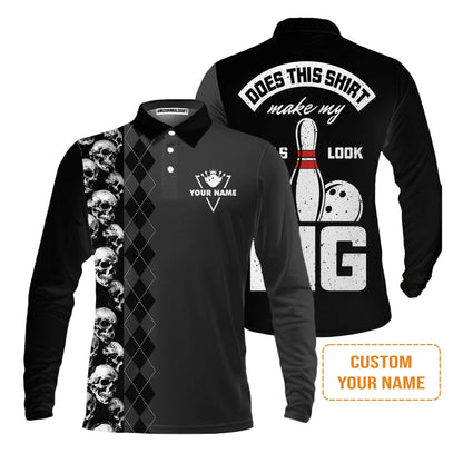 Bowling Custom Sweater - Custom Name Bowling Does This Shirt Make My Ball Look Big Personalized Bowling Sweater