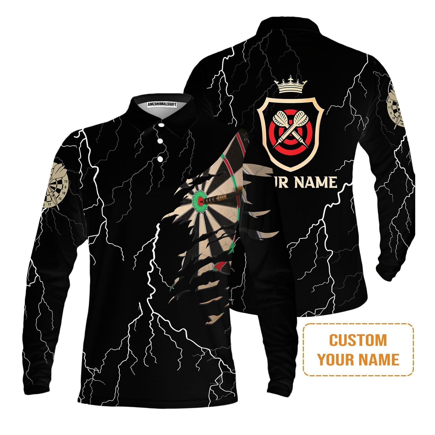 Darts Custom Name T-Shirt, Darts Target Personalized T-Shirt