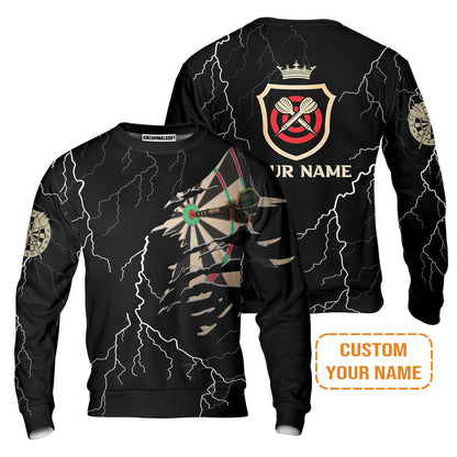 Darts Custom Name Hoodie, Darts Target Personalized Hoodie