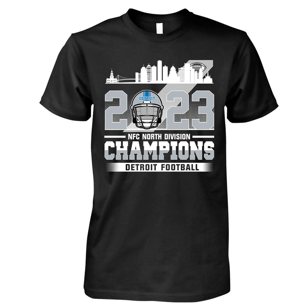 Detroit American Football 2023 NFC North Champions T-Shirts, Conquered The North Champs Shirt, Detroit Football Fan Gifts