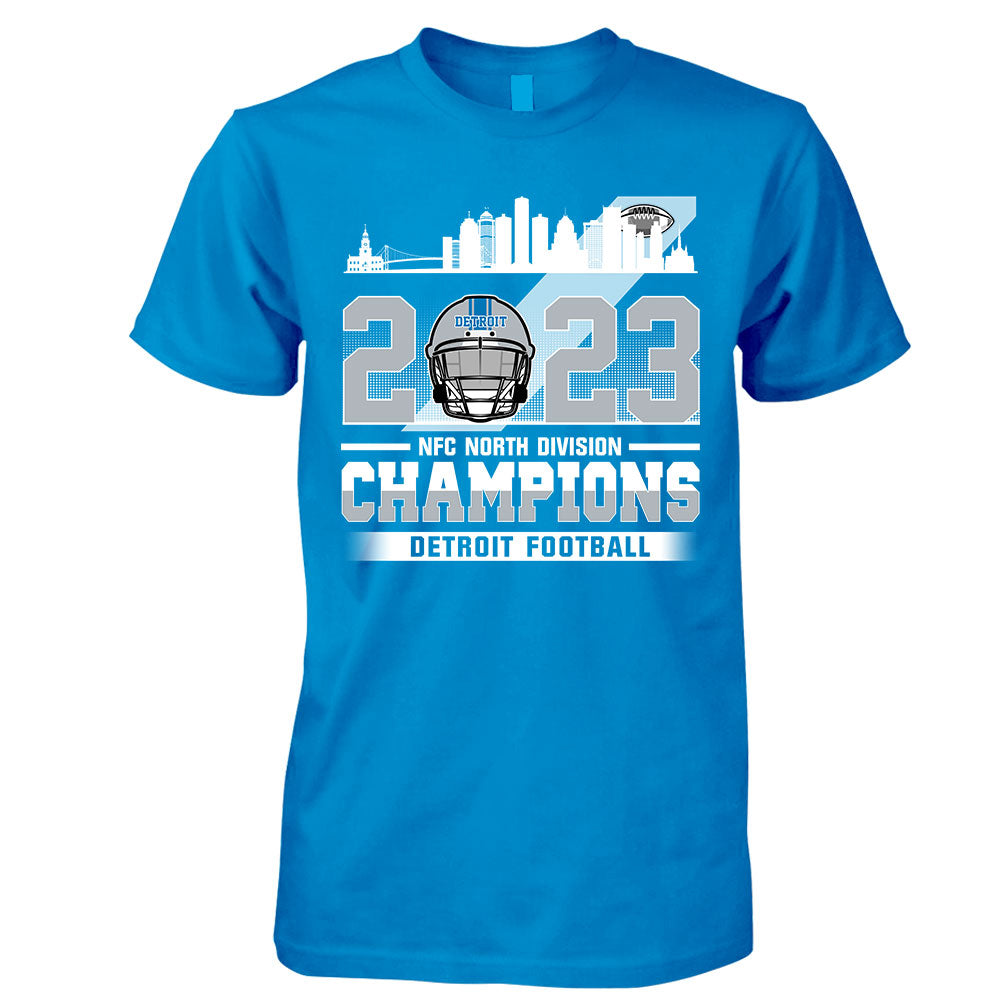 2023 Detroit American Football NFC North Champions T-Shirts, Conquered The North Champs Shirt, Detroit Football Fan Gifts