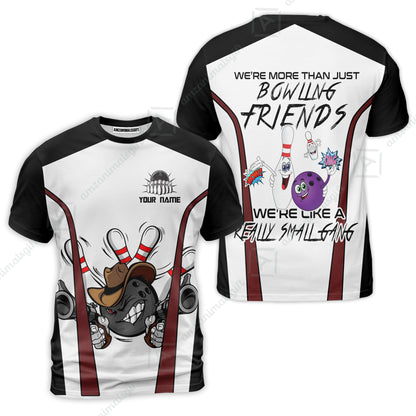 Customized Bowling Friends Polo Shirt, Really Small Gang Funny Bowling Team Polo Shirt, Perfect Outfit For Bowlers