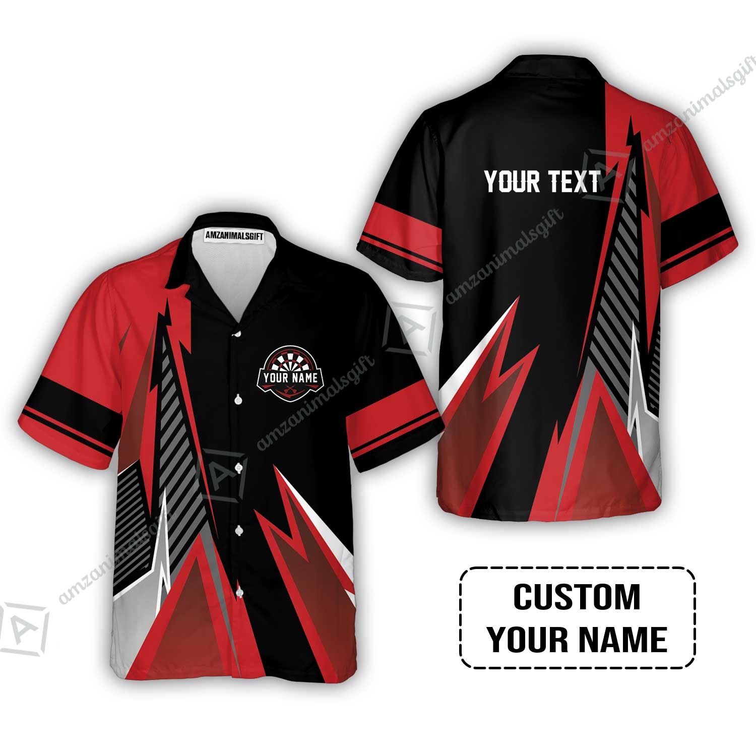 Customized Name & Text Darts Hawaiian Shirt, Personalized Name Darts Hawaiian Shirt