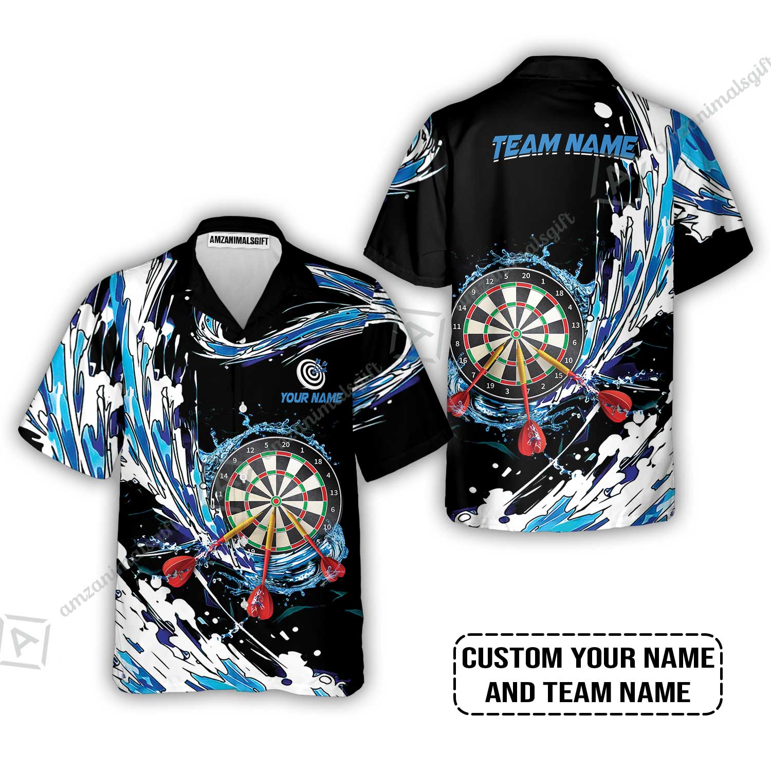 Custom Breath Of Water Darts Hawaiian Shirt, Personalized Darts For Team Hawaiian Shirt