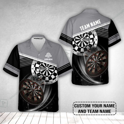 Customized Name & Team Name Darts Hawaiian Shirt, Personalized Name Color Darts Hawaiian Shirt- Perfect Gift For Darts Lovers