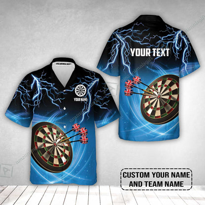 Customized Name & Text Darts Hawaiian Shirt, Kingdom of England Darts Personalized Darts Hawaiian Shirt
