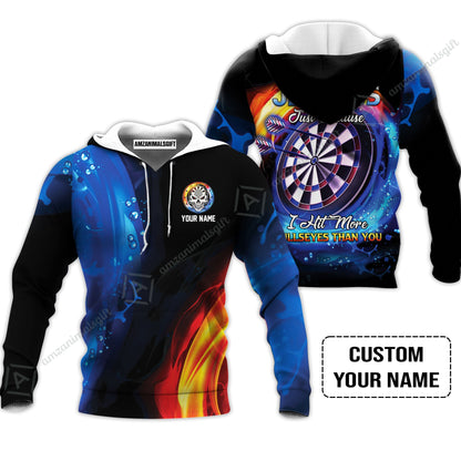 Customized Name Darts Long Polo Shirt, Don't Be Jealous Personalized Skull Logo And Darts Long Polo Shirt