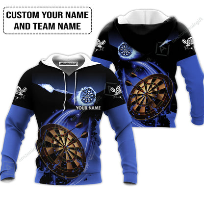 Customized Fire Darts Zip Polo Shirt, Personalized Darts For Team Zip Polo Shirt