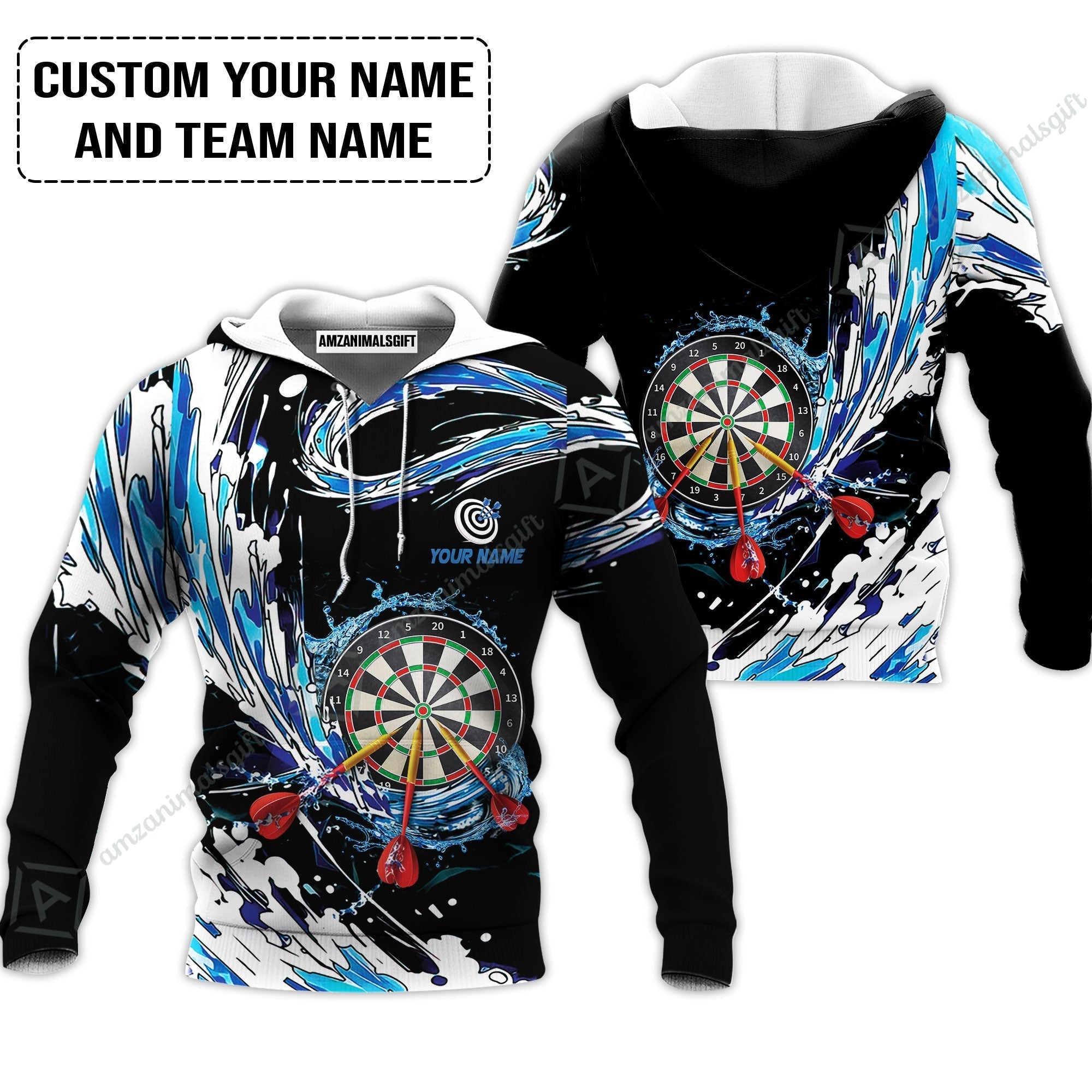 Custom Breath Of Water Darts Hoodie, Personalized Darts For Team Hoodie