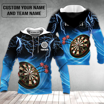 Customized Name & Text Darts Hoodie, Kingdom of England Darts Personalized Darts Hoodie