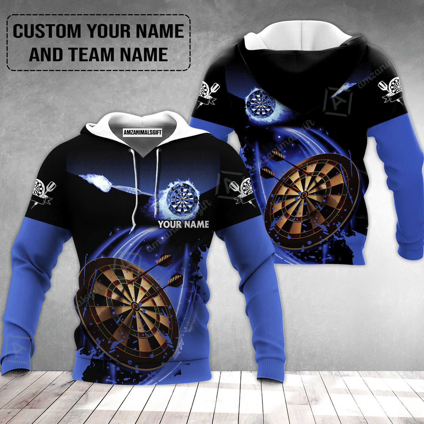 Customized Fire Darts Hoodie, Personalized Darts For Team Hoodie