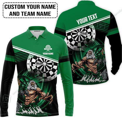 Customized Name & Text Darts Hoodie, Personalized Name Poseidon Darts Hoodie