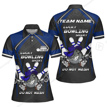 Customized Bowling Team Jersey, Lucky Bowling Shirt Do Not Wash Personalized Name Quarter-Zip Jerseys For Bowlers