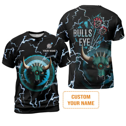 Customized Darts Polo Shirt, Bullseye Dartboard, Personalized Name Darts And Bull Polo Shirt For Men  - Perfect Gift For Darts Lovers, Darts Players