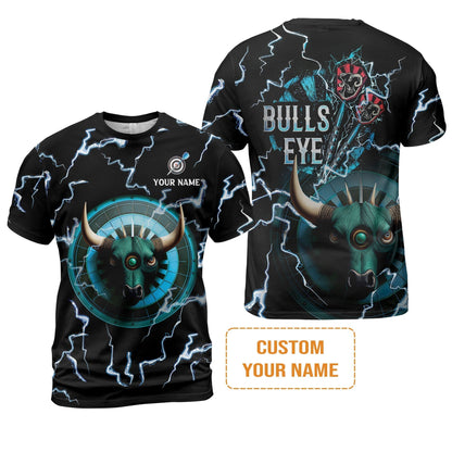 Customized Darts Hoodie, Bullseye Dartboard, Personalized Name Darts And Bull Hoodie - Perfect Gift For Darts Lovers, Darts Players