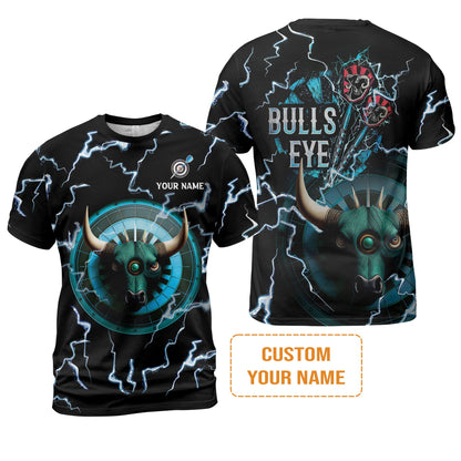 Customized Darts Long Sleeve Polo Shirt, Bullseye Dartboard, Personalized Name Darts And Bull Long Sleeve Polo Shirt For Men - Perfect Gift For Darts Lovers, Darts Players