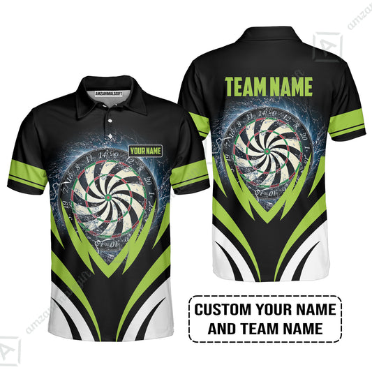 Customized Name & Team Name Darts Polo Shirt, Darts In Tornado Personalized Darts Polo Shirt