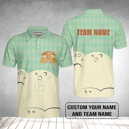 Custom Argyle Green Beer Pattern Design Oktoberfest Beer Festival Performance Polo Shirt