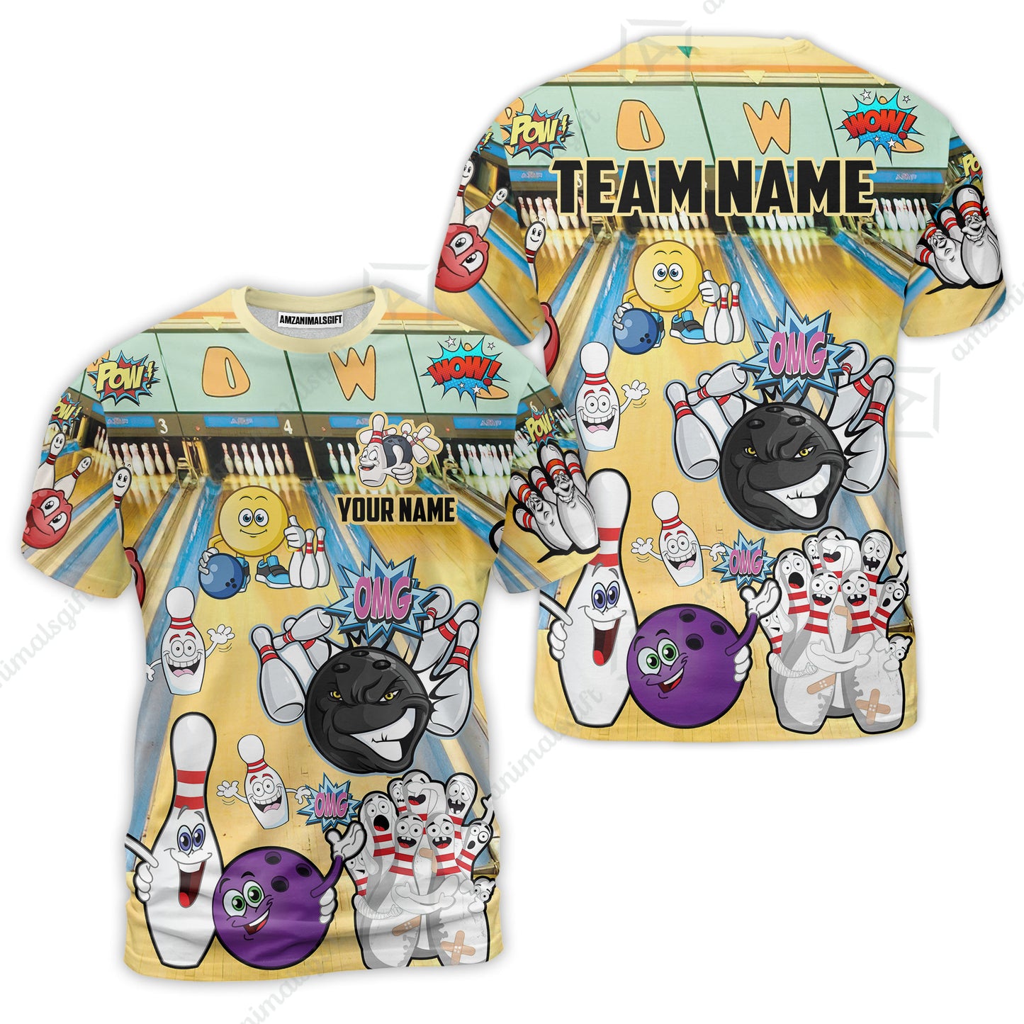 Custom Bowling Team Polo Jersey Shirts, Split Happens Bowling Zip Polo Shirts For Men and Women, Uniform Shirt For Bowlers