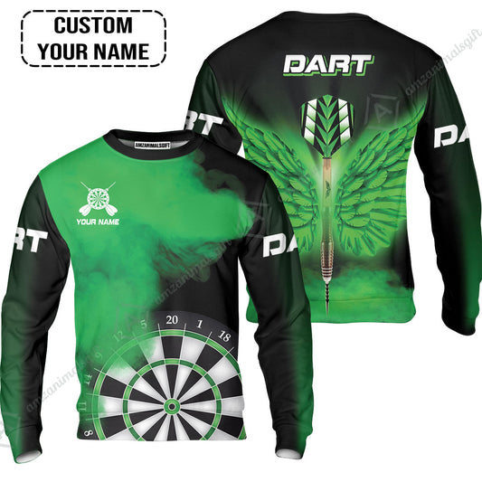 Customized Darts Sweatshirt, Darts Wings, Personalized Name Sweatshirt - Perfect Gift For Darts Lovers, Darts Players