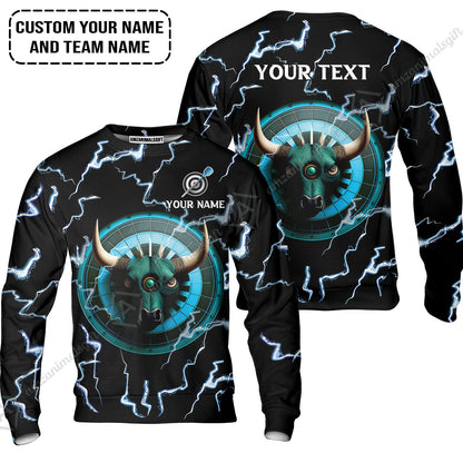 Customized Name & Text Darts Polo Shirt, Personalized Name Bullseye Dartboard Polo Shirt