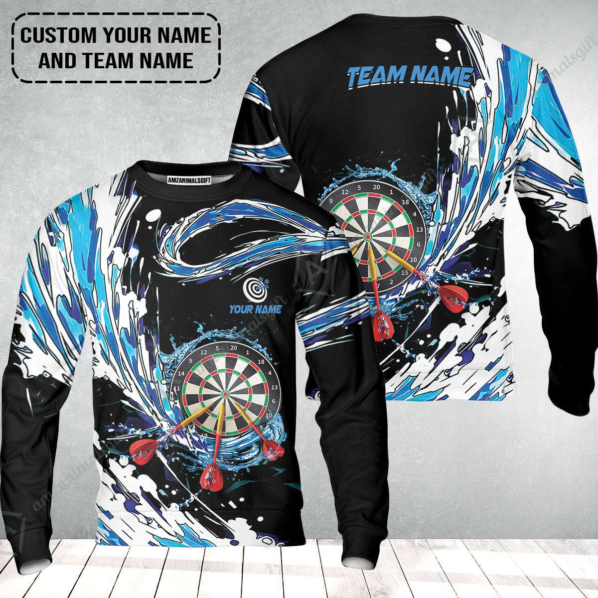 Custom Breath Of Water Darts Sweatshirt, Personalized Darts For Team Sweatshirt