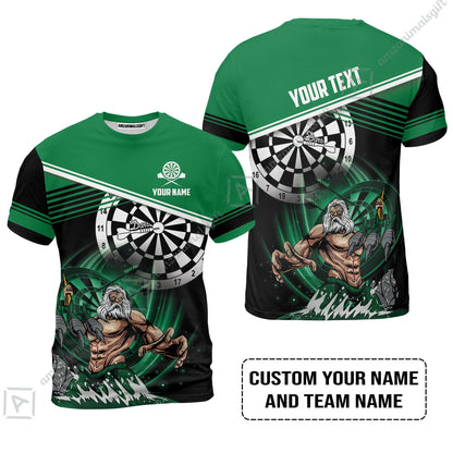 Customized Name & Text Darts Long Polo Shirt, Personalized Name Poseidon Darts Long Polo Shirt