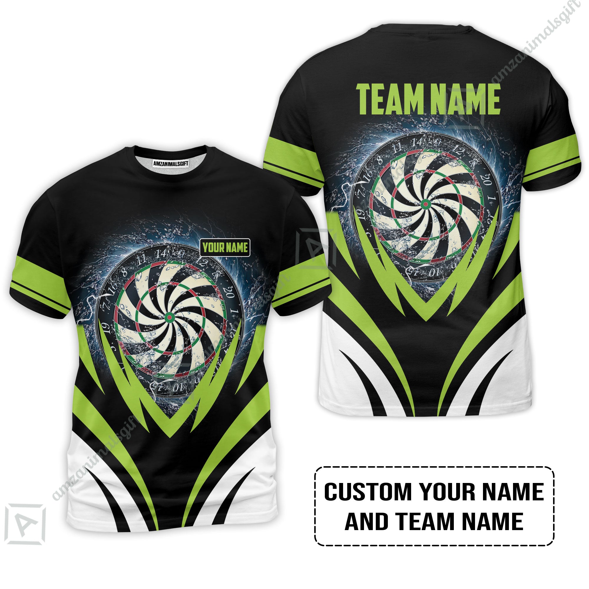 Customized Name & Team Name Darts T-Shirt, Darts In Tornado Personalized Darts T-Shirt