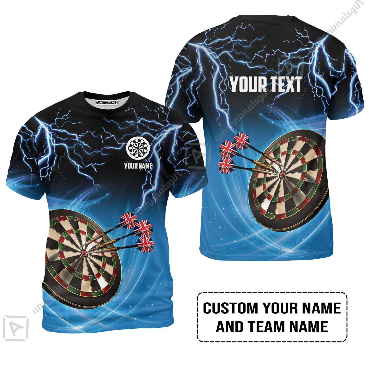 Customized Name & Text Darts Polo Shirt, Kingdom of England Darts Personalized Darts Polo Shirt