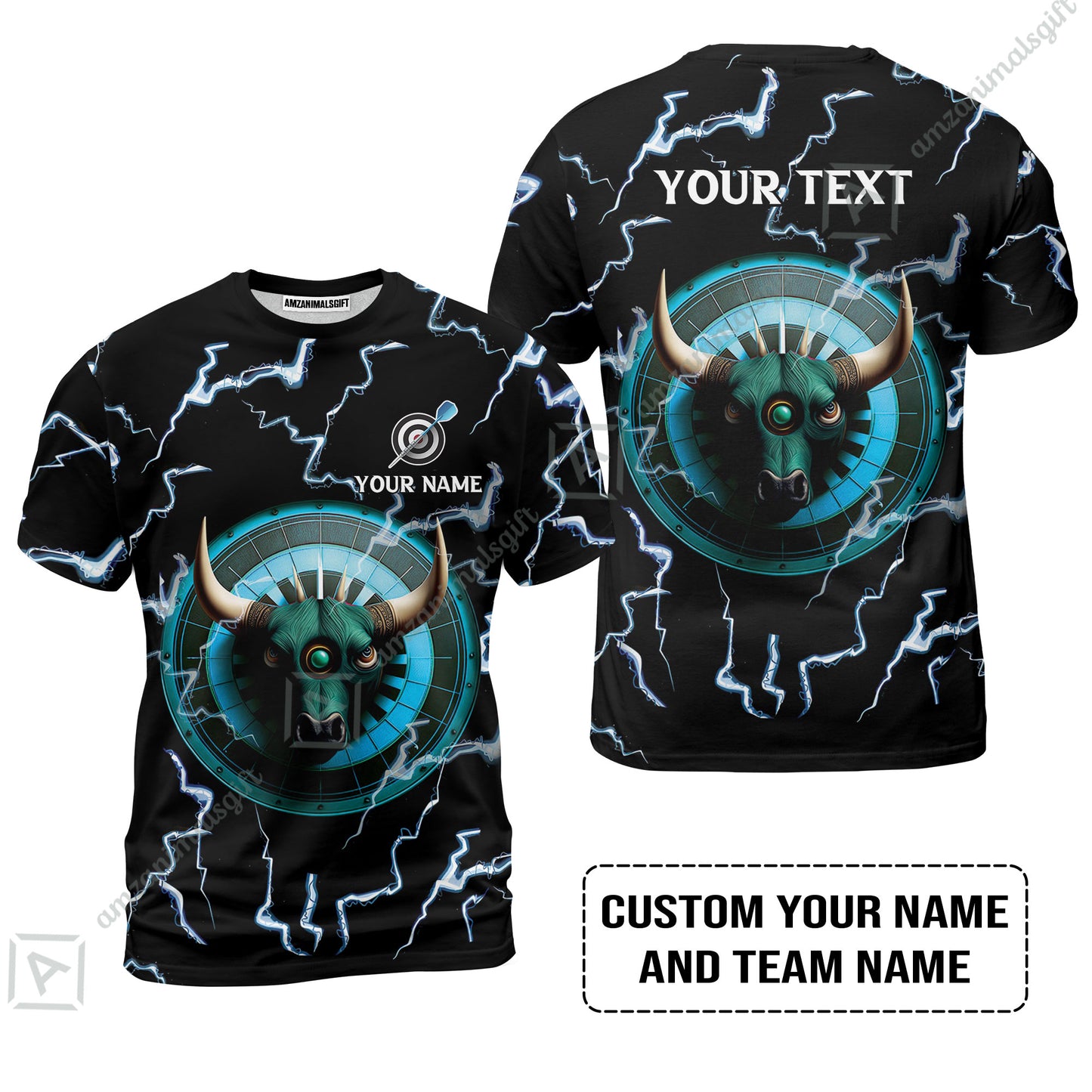 Customized Name & Text Darts Polo Shirt, Personalized Name Bullseye Dartboard Polo Shirt