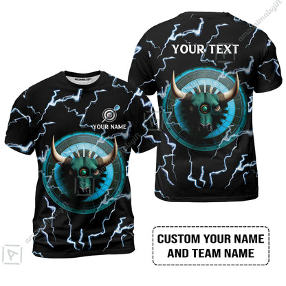 Customized Name & Text Darts Polo Shirt, Personalized Name Bullseye Dartboard Polo Shirt