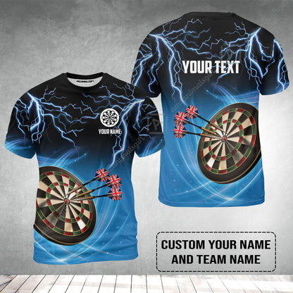 Customized Name & Text Darts T-Shirt, Kingdom of England Darts Personalized Darts T-Shirt