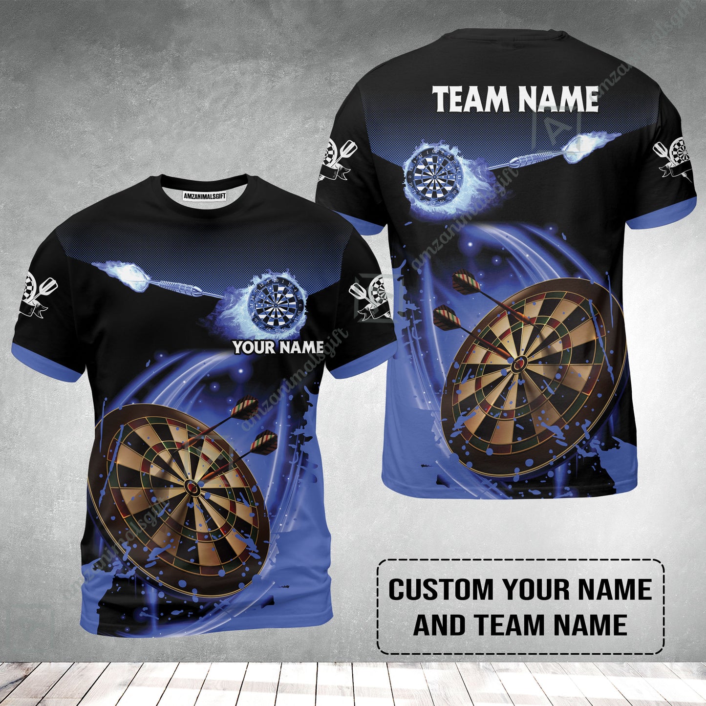 Customized Fire Darts T-Shirt, Personalized Darts For Team T-Shirt
