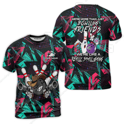 Customized Bowling Friends Polo Shirt, Really Small Gang Bowling Team Polo Shirt, Perfect Outfit For Bowlers