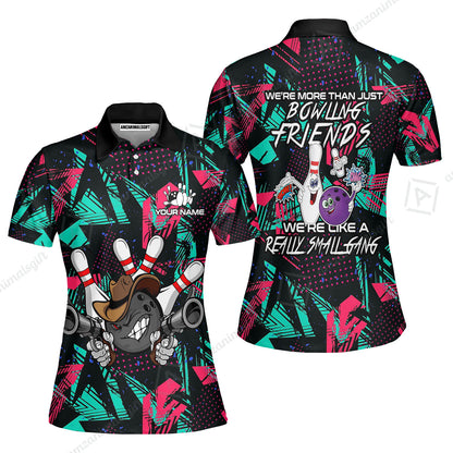 Customized Bowling Friends Polo Shirt, Really Small Gang Bowling Team Polo Shirt, Perfect Outfit For Bowlers