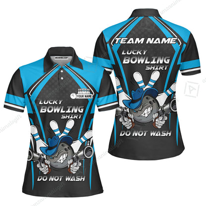 Customized Bowling Team Jersey, Lucky Bowling Shirt Do Not Wash Personalized Name Quarter-Zip Jerseys For Bowlers