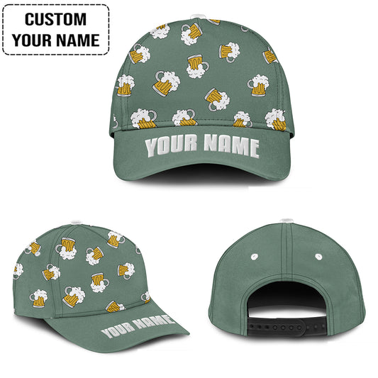 Custom Green Beer Pattern Design Oktoberfest Beer Festival Performance Embroidered Cap