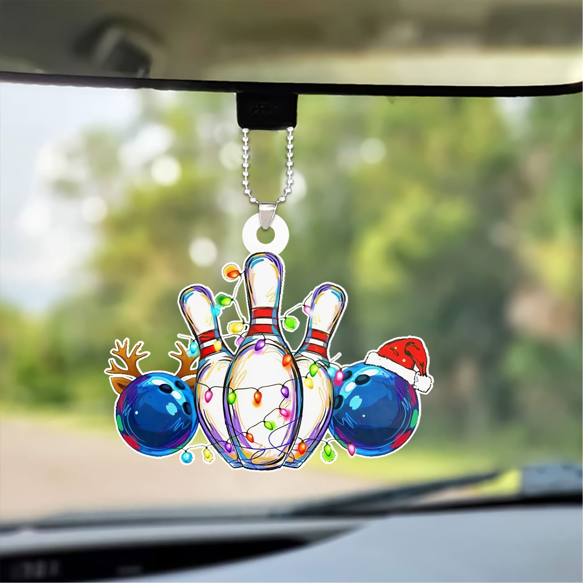 Bowling Christmas Car Ornament For Bowling Lovers - Christmas Gift For Bowling Lovers, Bowlers