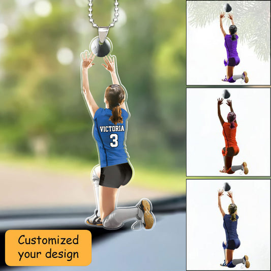 Customized Female Volleyball Setter Player Christmas Car Ornament - Gift For Volleyball Team, Volleyball Lovers