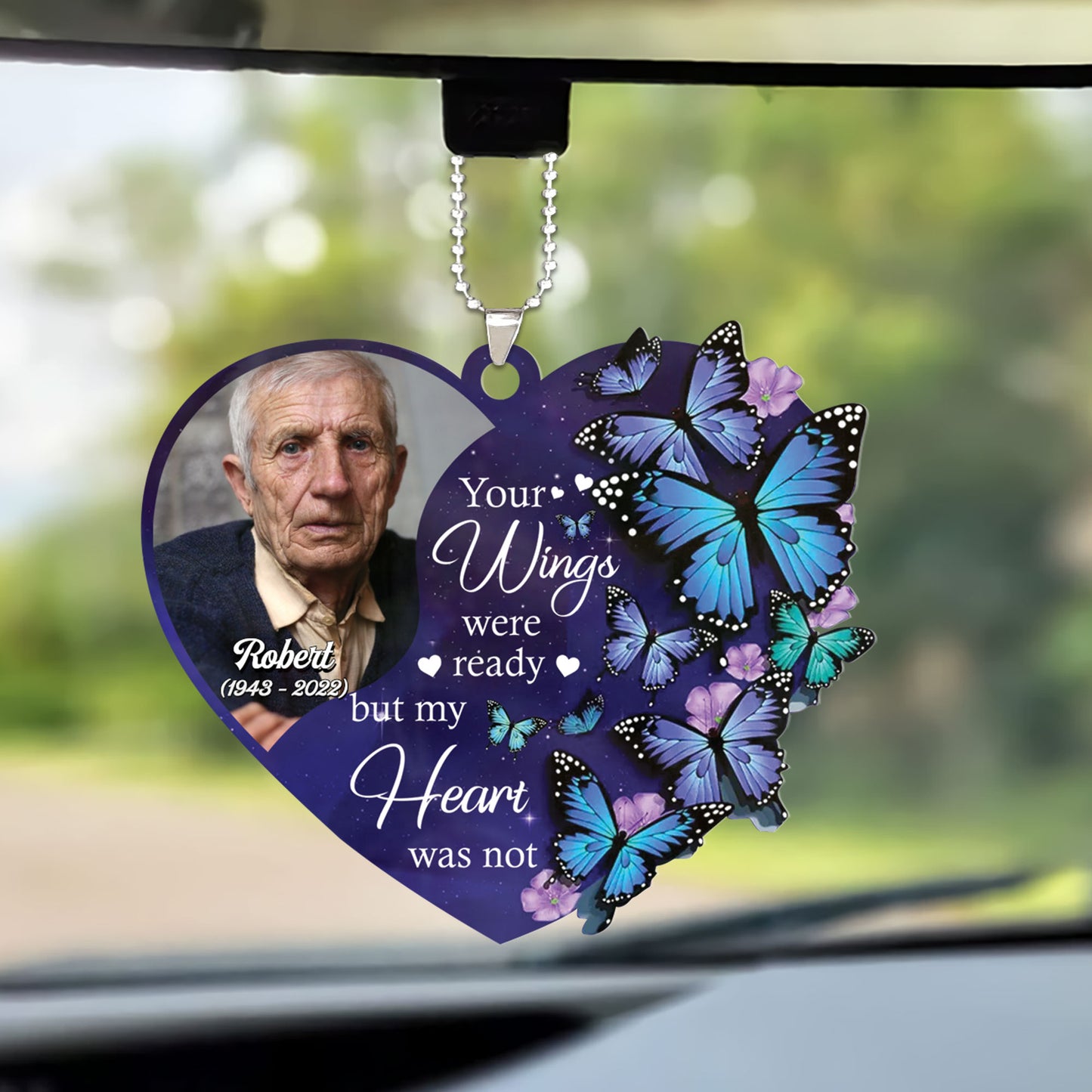 Personalized Memorial Photo Heart Acrylic Keychain, Customized  Dad, Mom Photo Acrylic Keychain - Best Gift For Christmas, Dad, Mom, Family