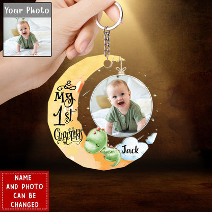 Personalized Baby's First Christmas Custom Photo Car Ornament - Christmas Gift For Baby Kids, Newborn Baby