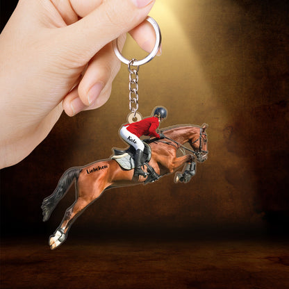 Customized Equestrian Girl Christmas Car Ornament, Equestrian Car Ornament Gift For Horse Lovers, Her, Wife, Christmas Gifts