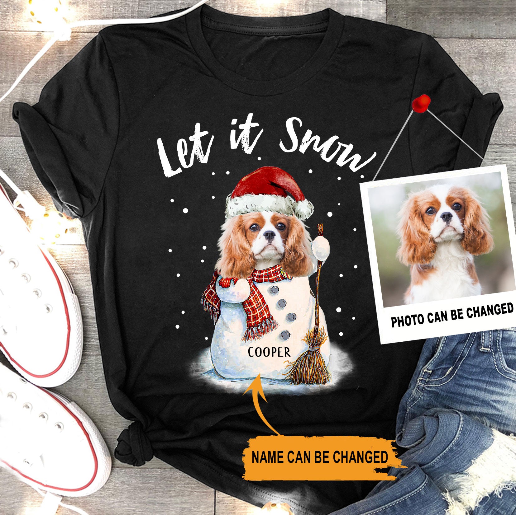 Custom Dog Christmas Funny Outfit, Let It Snow Personalized Dog Shirt Sweatshirt Hoodie, Gift For Dog Lovers, Friend, Family