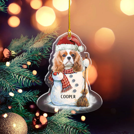 Personalized Cavalier King Charles Spanie Acrylic Ornament, Christmas Funny Dog Acrylic Ornament, Let It Snow Personalized Acrylic Ornament - Gift For Dog Lovers, Friend, Family