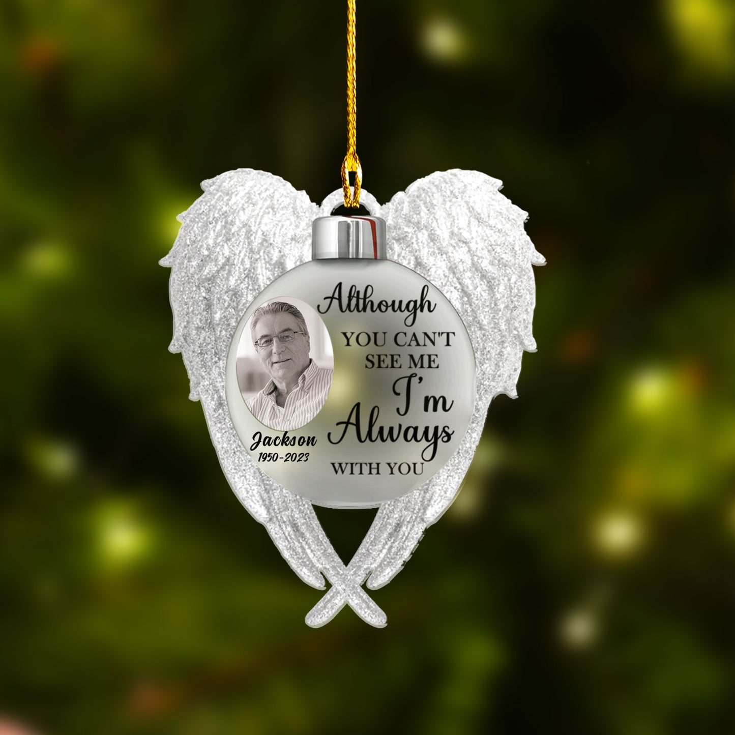 Customized Memorial Photo Car Ornament, Custom Mama Photo Car Ornament - Memorial Gift For Mom, Dad, Christmas, Family's Member