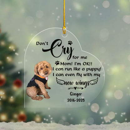 Customized Dog Photo Heart Acrylic Keychain, Custom Pet Photo Acrylic Keychain - Memorial Gift For Dog Lovers, Cat Lovers, Pet Lovers