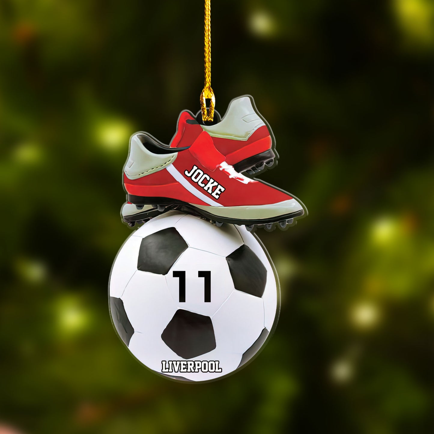 2022 Personalized Soccer Christmas Car Ornament - Great Gift Idea For Soccer Players, Soccer Lovers, Custom Shape Car Ornament Soccer Decor