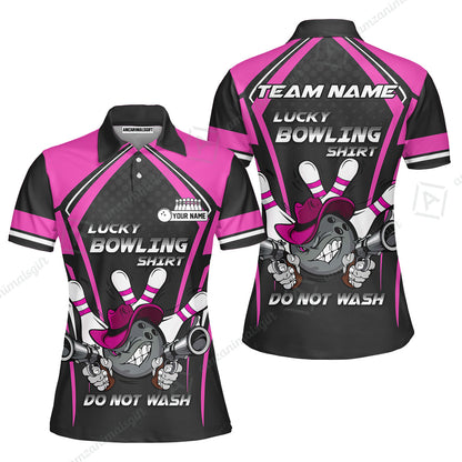 Customized Bowling Team Jersey, Lucky Bowling Shirt Do Not Wash Personalized Name Quarter-Zip Jerseys For Bowlers