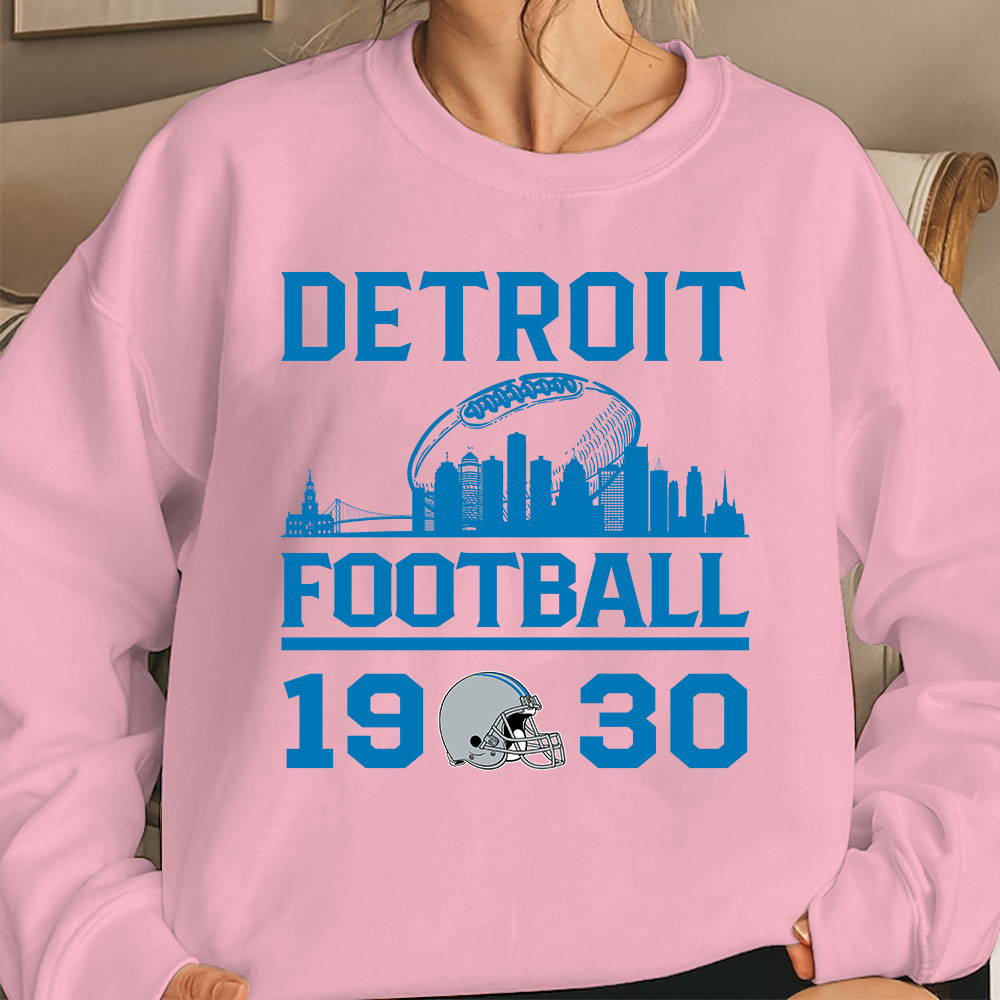 Detroit Football Skyline Sweatshirt For Men Women Family Love Detroit Sport, 1959 Detroit Football Sweatshirt