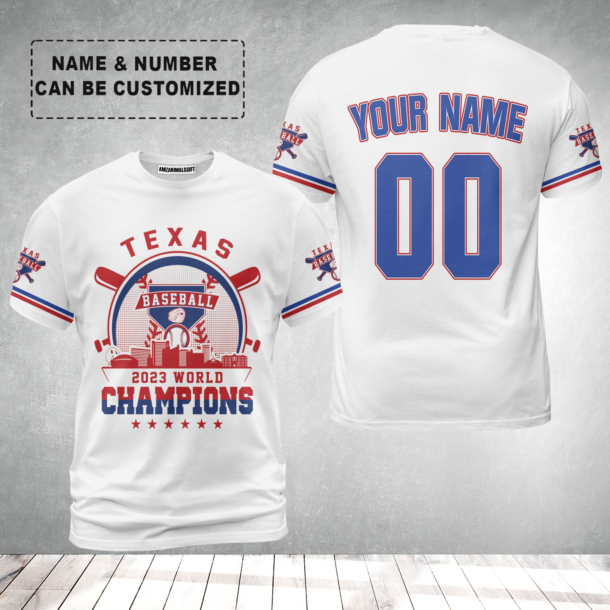 2023 Texas Baseball World Champs Men T-Shirt, Texas 2023 World Champions Baseball Custom T-Shirt